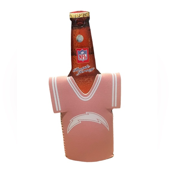 NFL Pink Charger Bottle Jersey Koozie, Football Team, Bittle Cooler - Picture 1 of 3